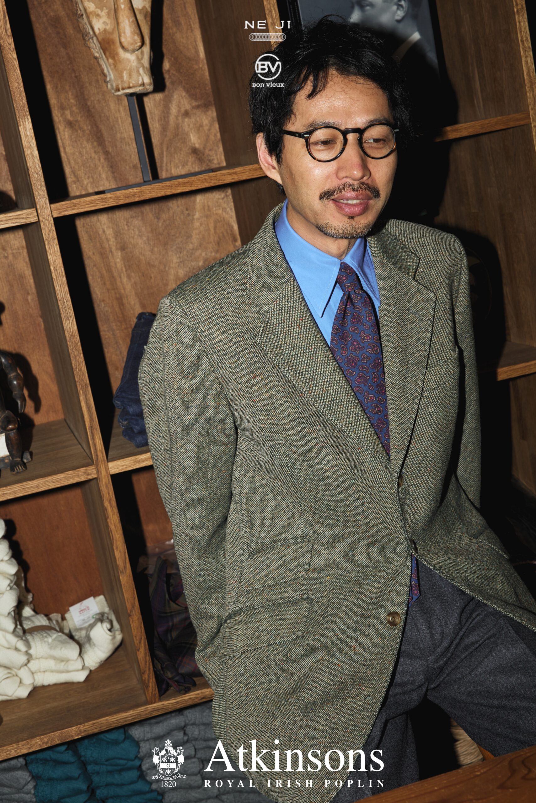 NEJI pour Bon Vieux』IRISH POPLIN TIE - NE JI